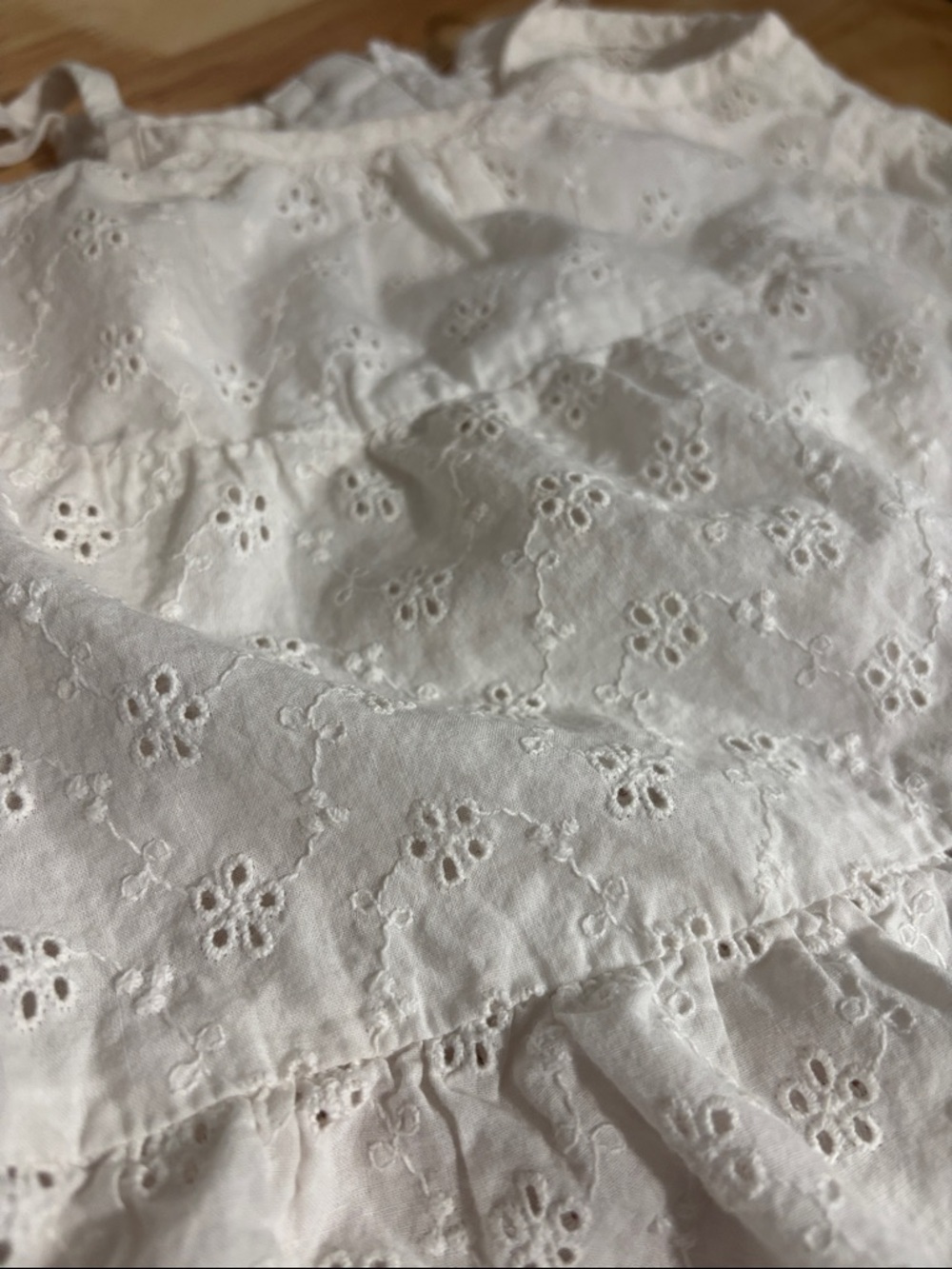 White Eyelet Diaper Cover Set for Baby - Classic White - Picture 2 of 4